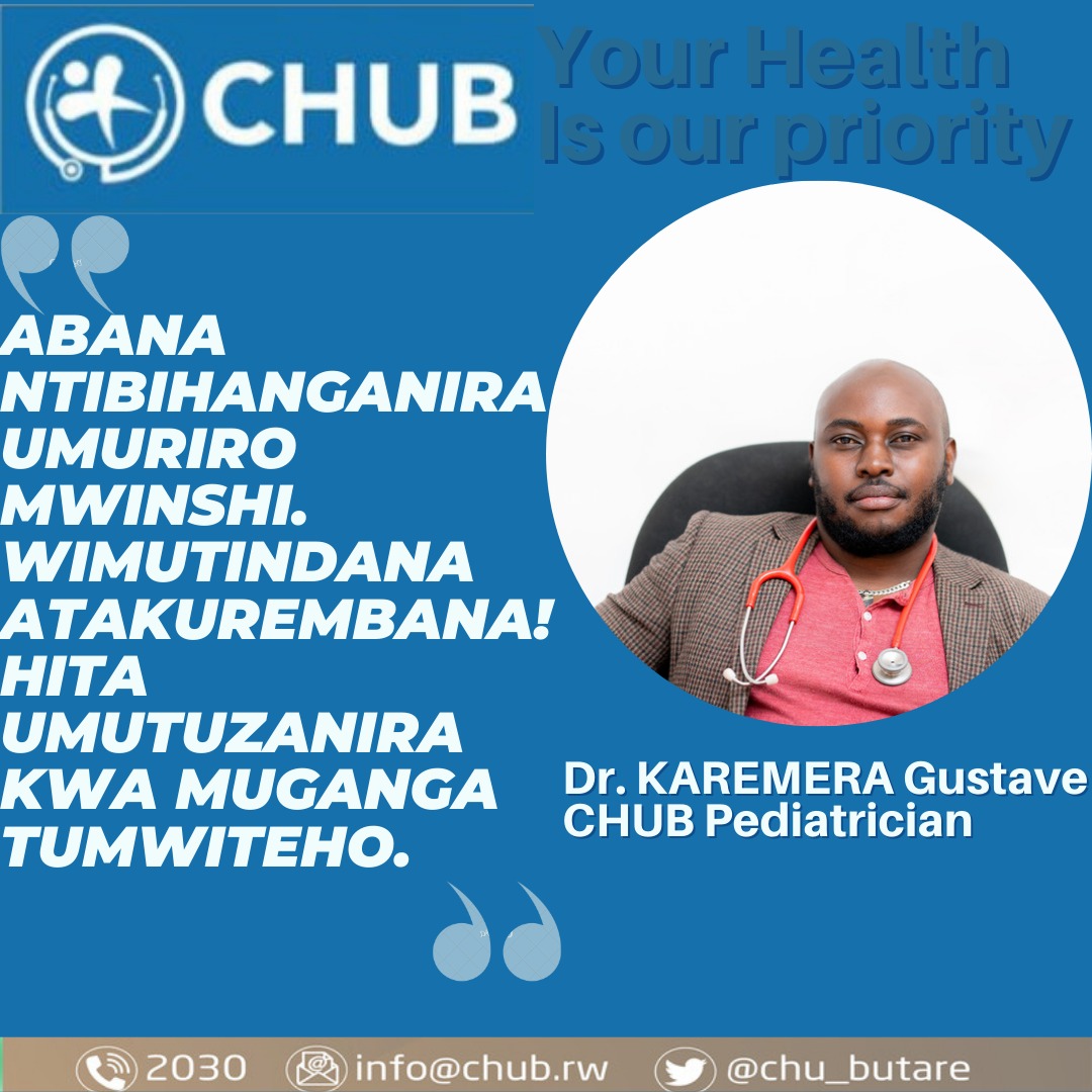 chu_butare's tweet photo. Ababyeyi benshi bajya birengagiza umuriro ku mwana bibwira ko wakijyana! Oyaaa! Intege z'umubili w'umwana ntizihanganira umuriro mwinshi ahubwo uhita utuma umwana aremba, wamutindana akaraba, agateshwaguzwa, akakurembana. Tubagira Inama yo kujya mubatuzanira byihuta tukabafasha! https://t.co/e7a5oEfyU0
