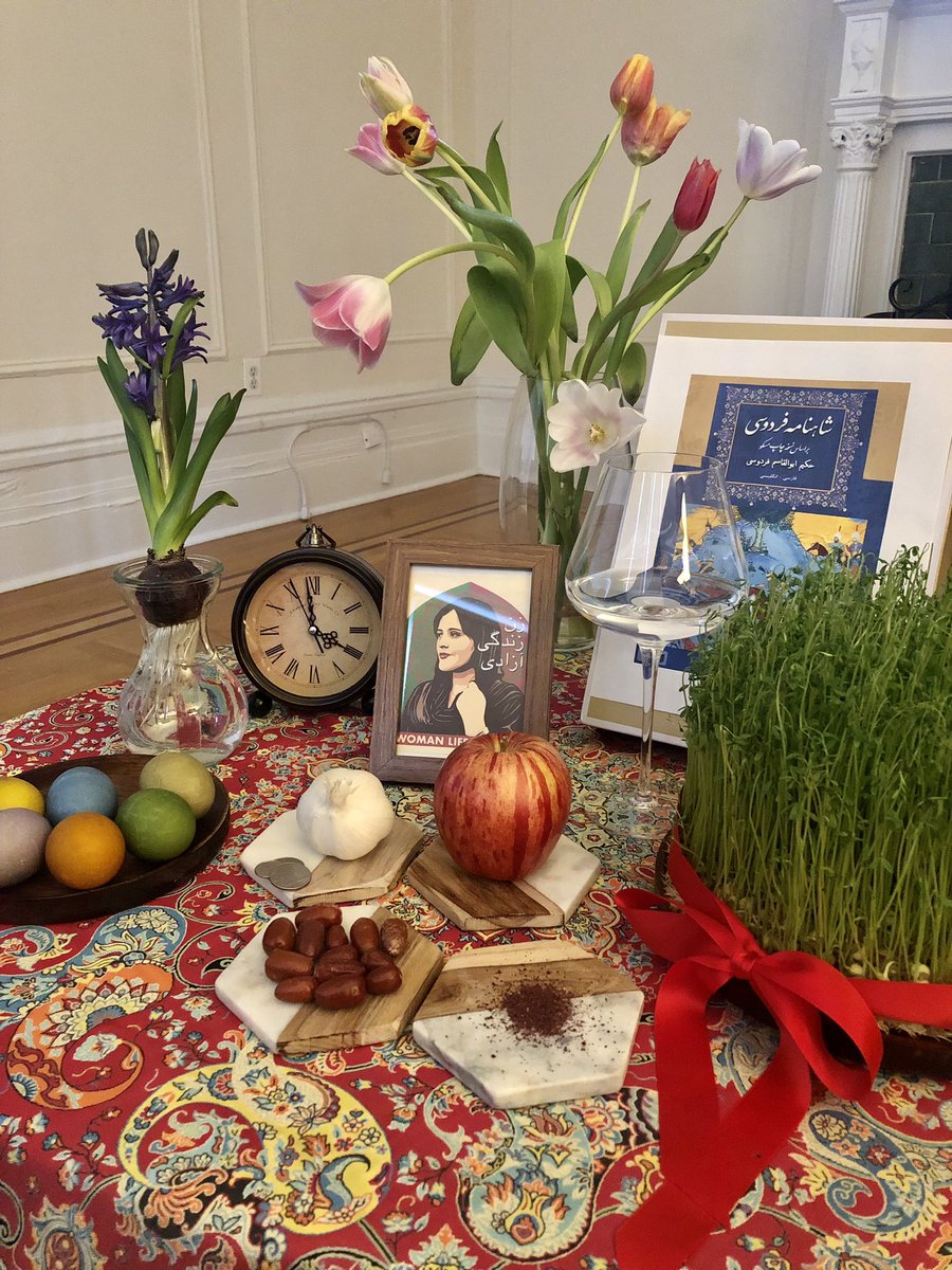 Happy Persian New Year (#Nowruz ) 🌸 the first day of the spring. This year Nowrouz is exceptional with an ongoing revolution of #woman_life_freedom revolution in the streets of Iran. #MahsaAmini #زن_زندکی_آزادی