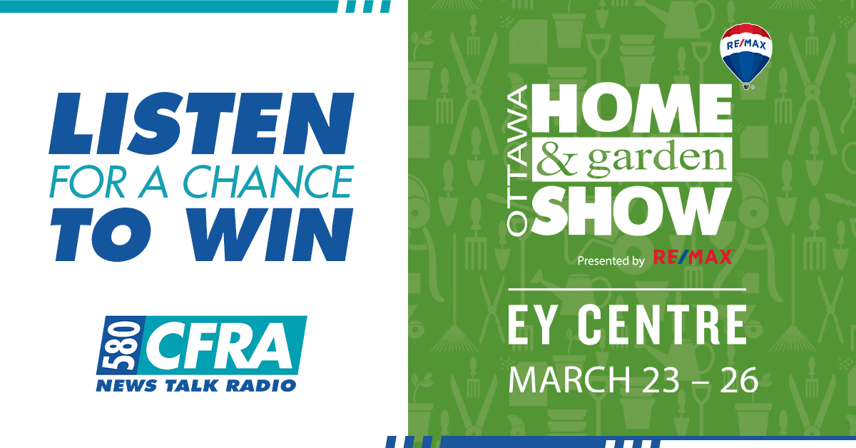 Bring your home renovation ideas to life with trusted experts at the Ottawa Home &amp; Garden Show presented by Remax!
March 23-26 /EY Centre

Listen all this week to the Morning Rush with Bill Carroll for your chance to WIN passes!

Tickets: ottawahomeandgardenshow.mpetickets.com

<a href="/OttawaHomeShows/">Ottawa Home Shows</a>