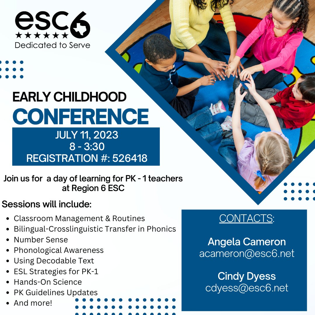Early Childhood Conference - July 11, 2023 escweb.net/tx_esc_06/cata…