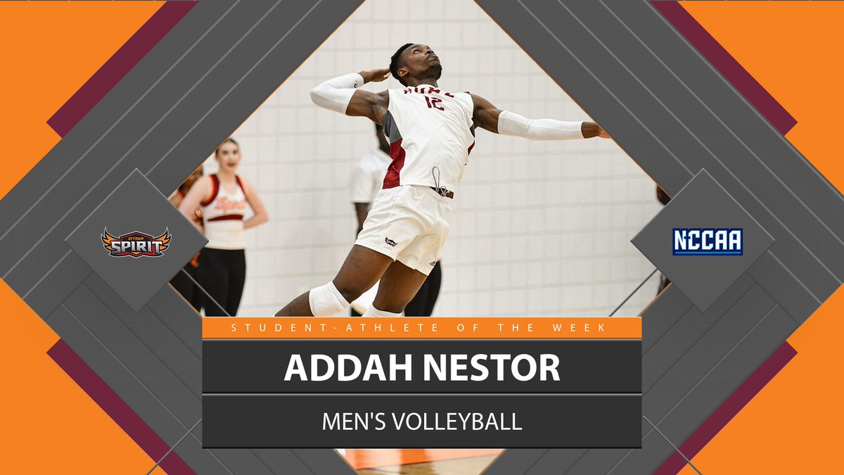 🚨𝐏𝐥𝐚𝐲𝐞𝐫 𝐨𝐟 𝐭𝐡𝐞 𝐖𝐞𝐞𝐤 𝐀𝐥𝐞𝐫𝐭🚨 Addah Nestor is your NCCAA Men's Volleyball Player of the Week 🔥 #WeAreOUAZ | #OUAZMVB