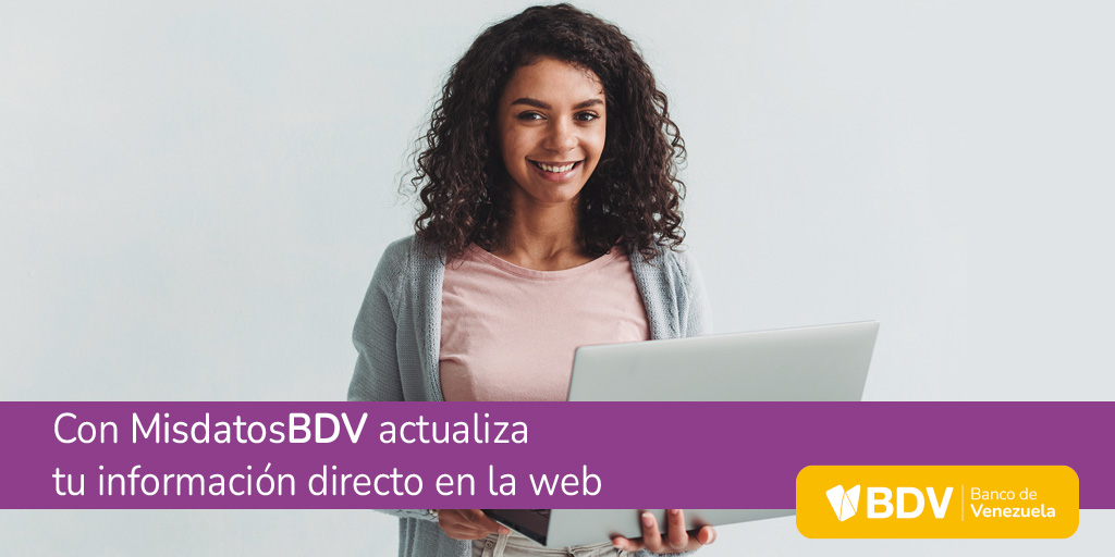 Actualiza tu información directo en nuestra página web con #MisdatosBDV 💻

Haz clic aquí 👉 bit.ly/3vT3kTj 

¡Cada día te la ponemos más fácil! 😎