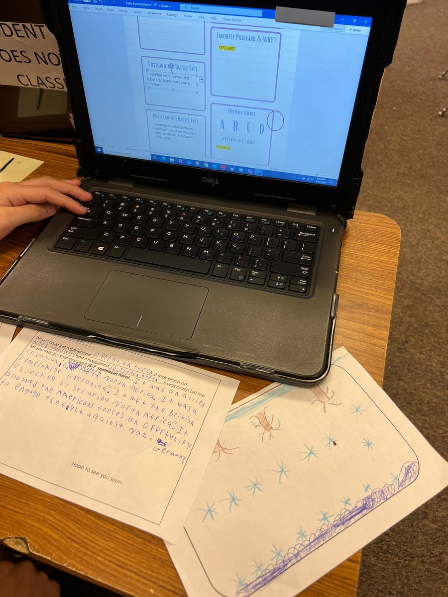 WWII Battle Postcards📩 Ss picked 3 battles from WWII & designed postcards on @canva or paper to send to a friend! They reviewed their peers card & even got to complete the Battle Report Card I made them😄📫 #historyisfun #gobeyondthebook