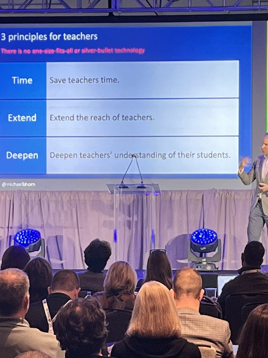 Keith Bockwoldt (@keith_bockwoldt) on Twitter photo Three principles when adopting technology. Time, Extend reach, Deepen understanding @SuptPrentiss <a href="/michaelbhorn/">Michael B. Horn</a> Three principles when adopting technology. Time, Extend reach, Deepen understanding @SuptPrentiss <a href="/michaelbhorn/">Michael B. Horn</a>