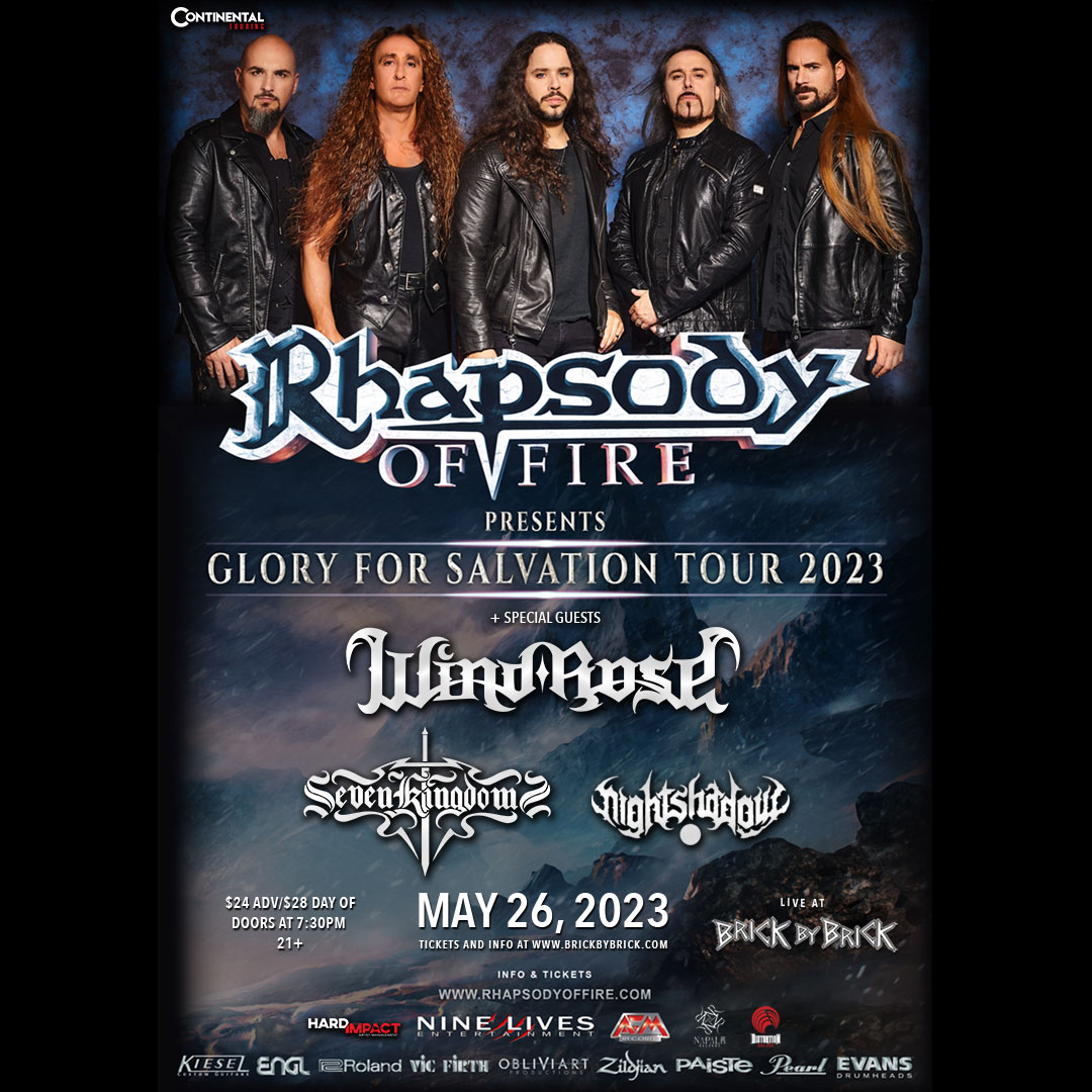 Italian symphonic power metal masters <a href="/_rhapsodyoffire/">Rhapsody Of Fire</a> are heading our way this spring 🇮🇹 Catch them live at Brick on May 26, 2023 with <a href="/windroseband/">Wind Rose</a> <a href="/7KSKOfficial/">Seven Kingdoms</a> and <a href="/nightshadow619/">Nightshadow</a>! bit.ly/RhapsodySD23#L… #RhapsodyOfFire