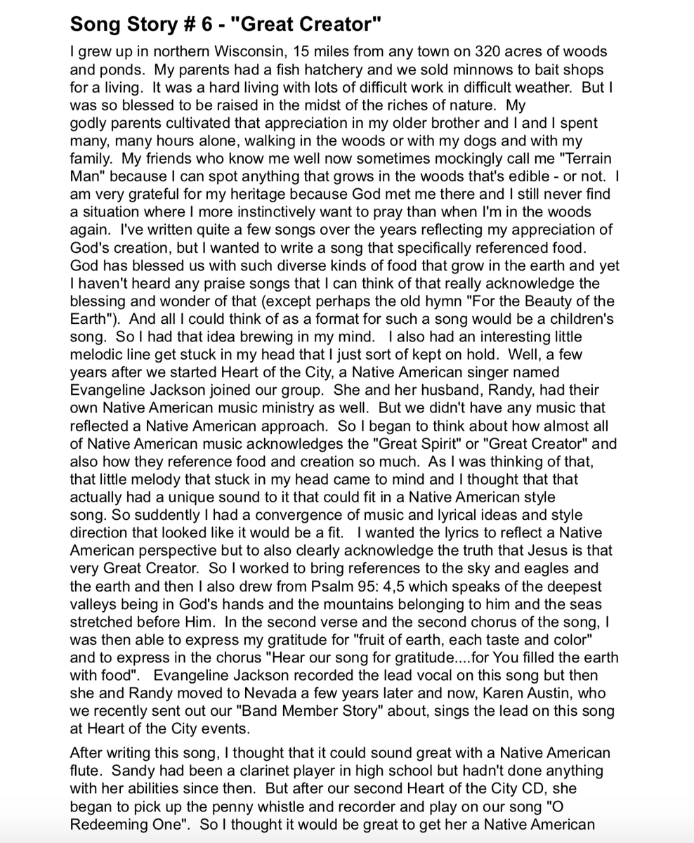 HOTC_Worship's tweet photo. Here is another story behind the music of Heart of the City! Song Story "Great Creator" - by Dan Adler 
Hear the song and subscribe to our YouTube channel at: https://t.co/xrAJA9AauO
#greatcreator #Christian #NativeAmerican #Creator https://t.co/Y1JrBLhdnQ
