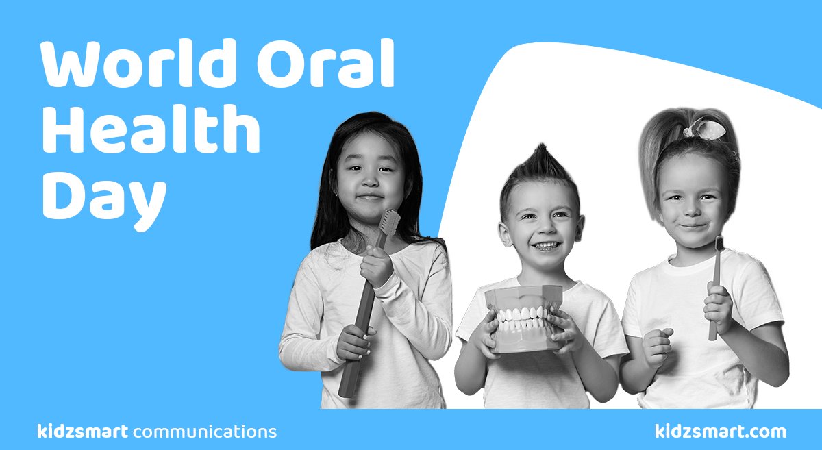 Kidzsmart's tweet photo. #WorldOralHealthDay is a dedication to raising global awareness of the issues around oral health and the importance of oral hygiene! Please get an appointment with your dentist to do your regular check-up. https://t.co/BpfkHR5icE