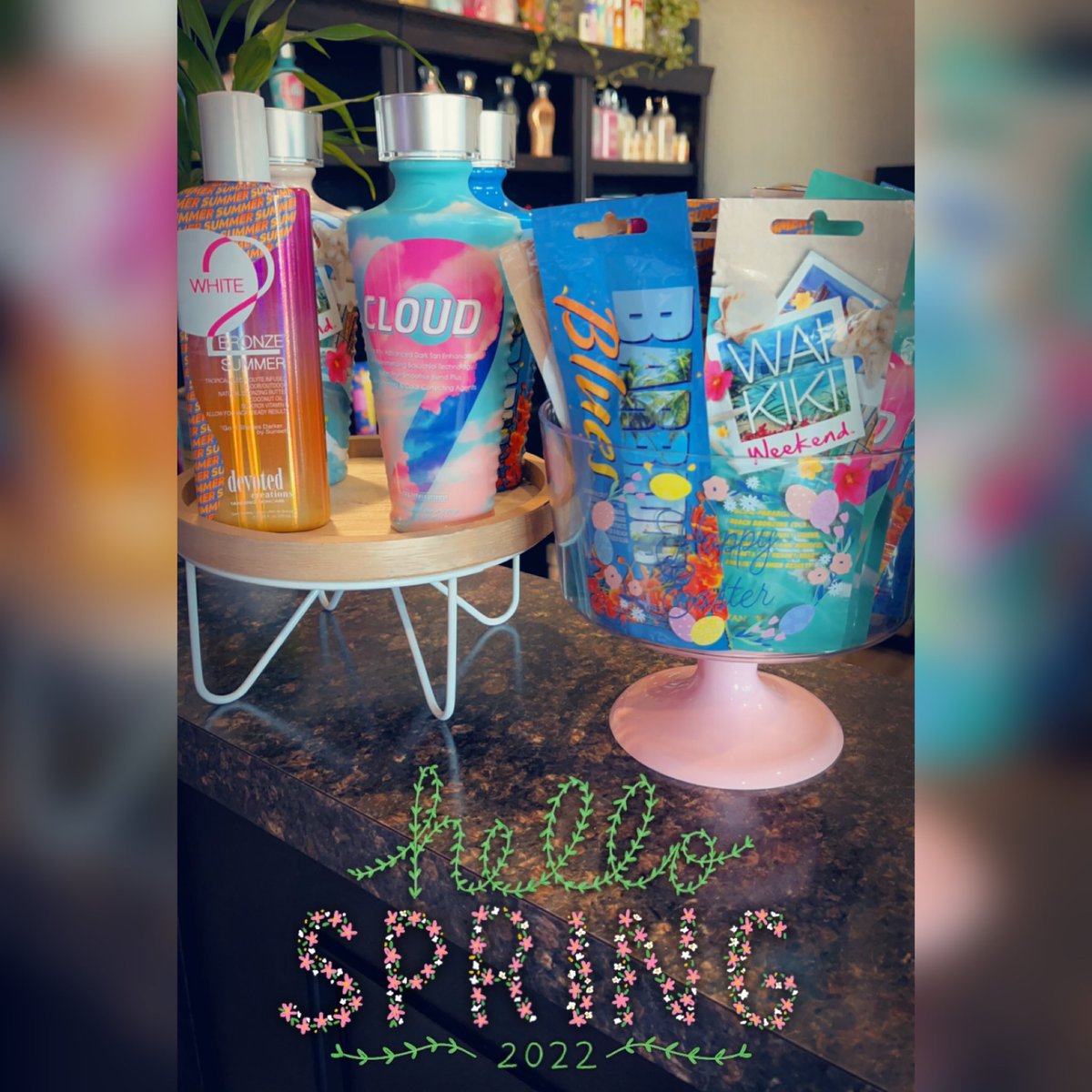 Since today is the #firstdayofspring we’re doing a little #springcleaning of our inventory…. 
#Tanninglotion packets in this display are Buy 2 Get 1 Free and if you find one you like grab the bottle #onsale #whilesupplieslast