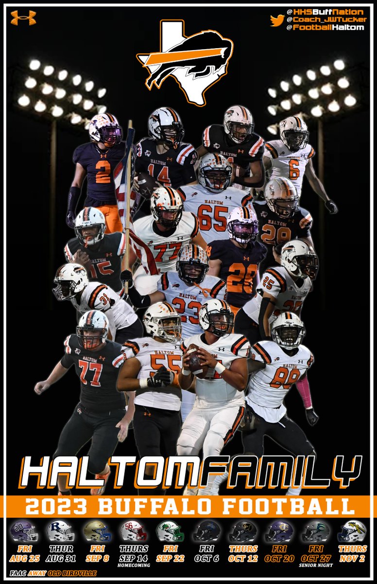 2023 #HaltomFamily Varsity Football Schedule