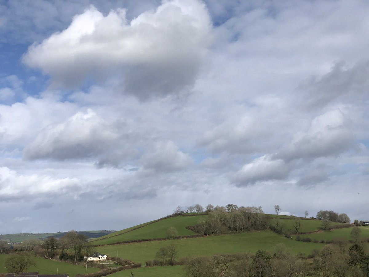 Same horizon, different moods! Clouds and hill with blue, red, purple and cloud white skies for #SmallBeautiesHour