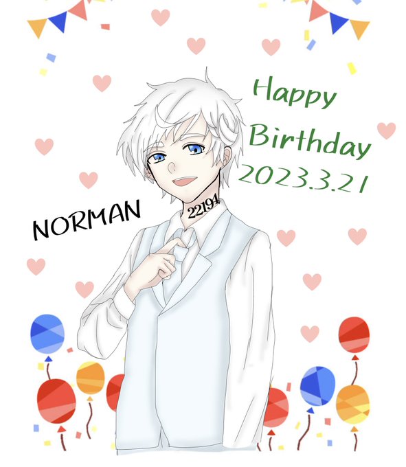 - ̗̀ 𝑯𝒂𝒑𝒑𝒚 𝒃𝒊𝒓𝒕𝒅𝒂𝒚  ̖́-2023.3.21ノーマンお誕生日おめでとう♥♥ほんとにほんとに大好きです