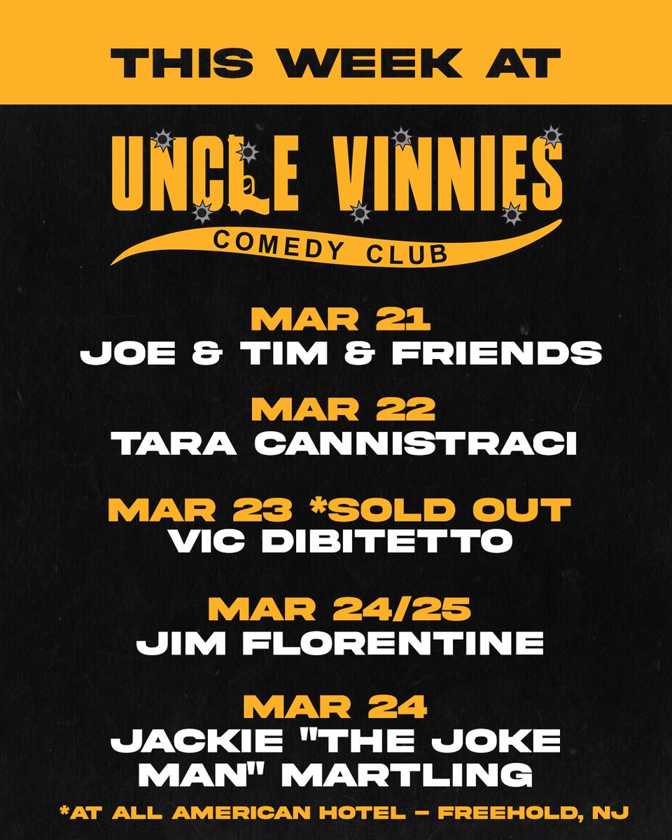 Uncle Vinnie’s Comedy Club on Twitter: 