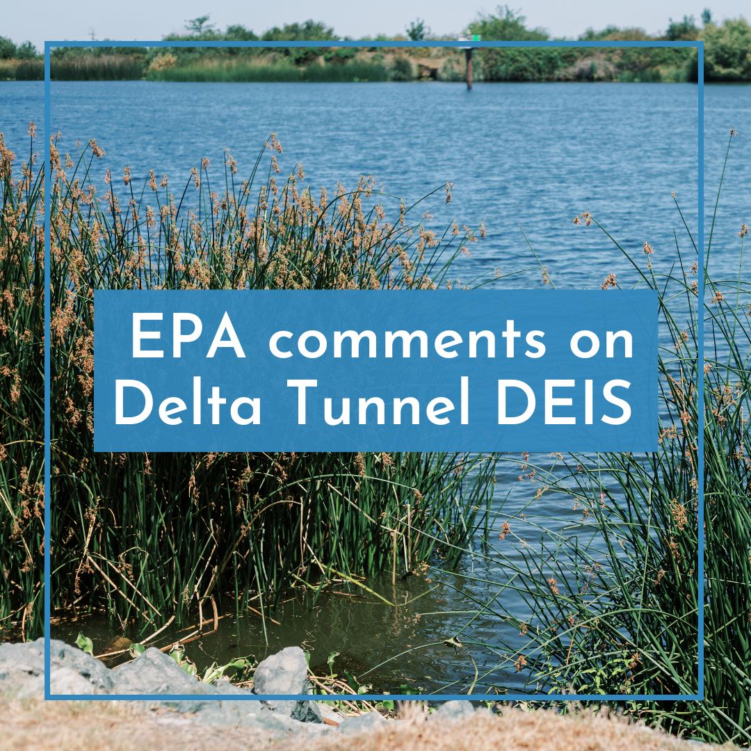 Region 9 of @EPA commented on the Delta Conveyance Project Draft Environmental Impact Statement (DEIS) from @USACESacramento. Below is a 🧵 containing important quotes from their comments:

@CA_DWR @GavinNewsom
#cawater #NoDeltaTunnel

Read more here:
restorethedelta.org/wp-content/upl…