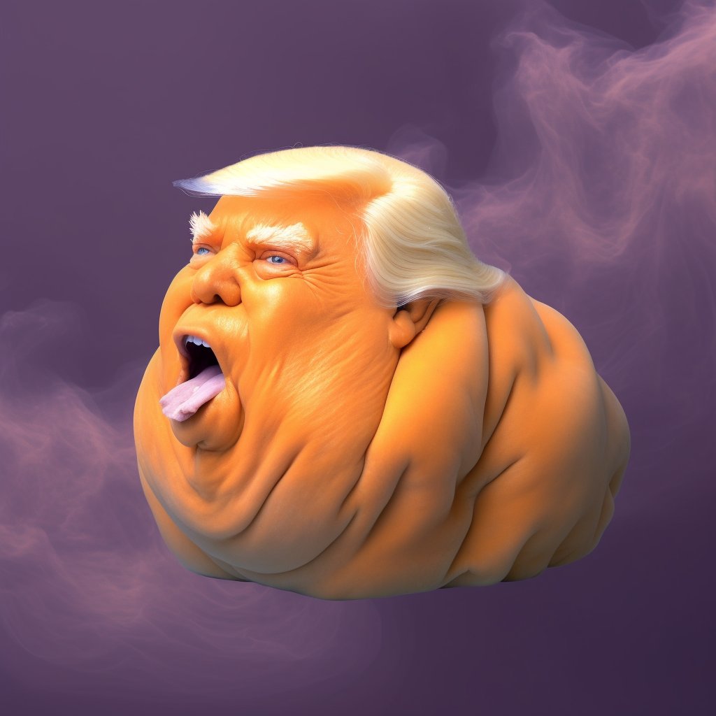 micahganske's tweet photo. Midjourney v5 interpretation of the Tremendous Manslug. #meatballdon https://t.co/eVDHtbWj29
