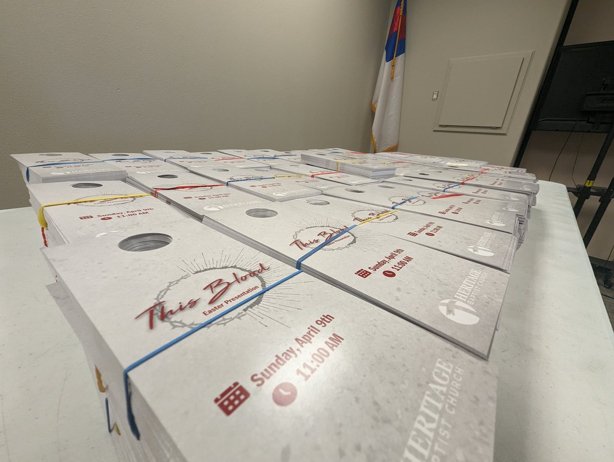 10,000 door hangers and 2000 fliers ready to go for easter