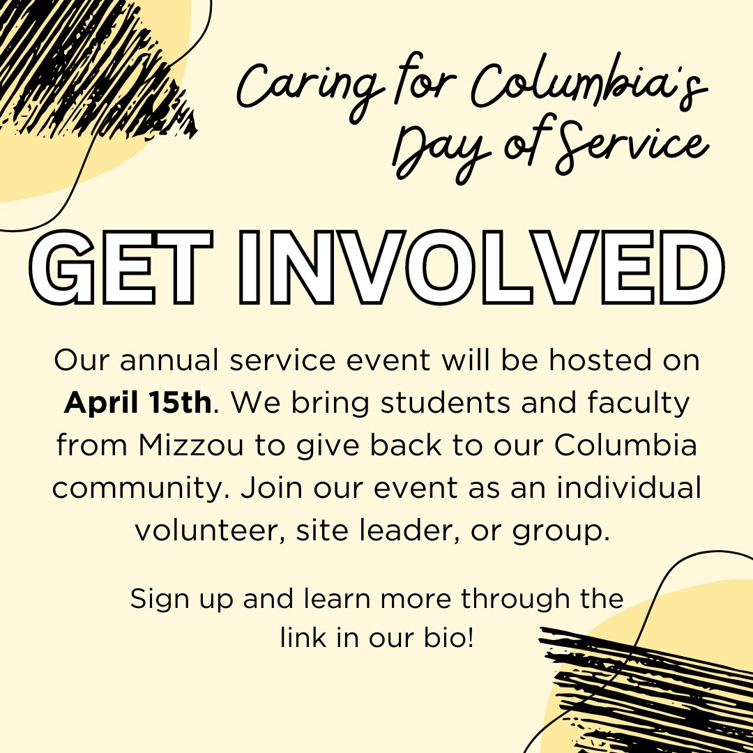 Registration for C4C is still open! Join us on Saturday, April 15th in Kuhlman Court for breakfast and service. Sign up now through MU Engage or the link in our bio! DM us with any questions.