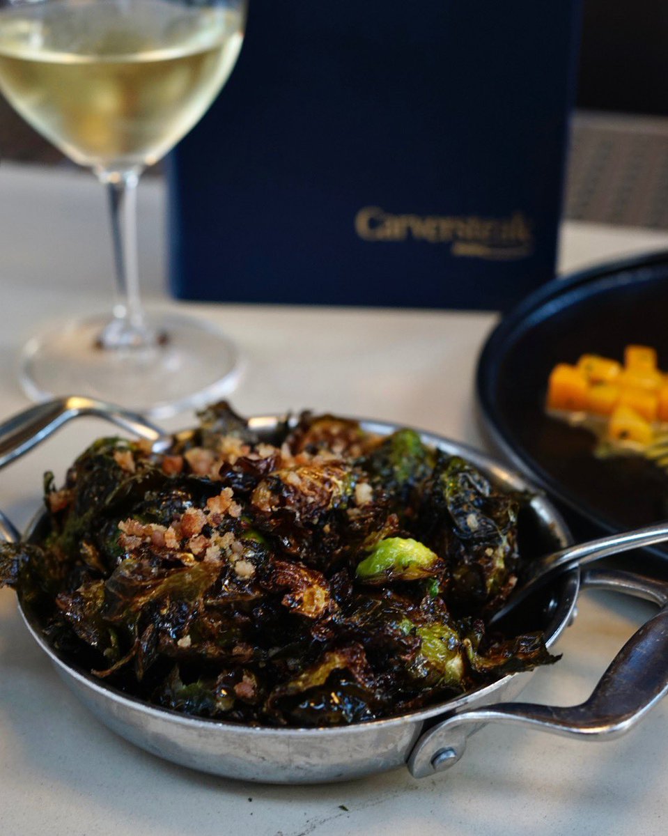 carversteak's tweet photo. Our Crispy Hot Honey Brussels Sprouts are a fan favorite dish, but are only available for a limited time as we prepare to make way for springtime seasonal dishes. With Apple Wood Bacon and Fresh Herbs, get them while you can! #SharpenYourAppetite https://t.co/BhnTkvwu1R