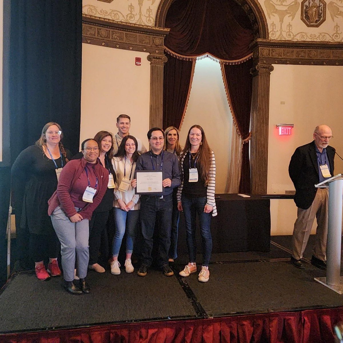 Congratulations to Dr. Tom Kuhar, who received the Eastern Branch Award for Excellence in Integrated Pest Management from the <a href="/EntsocAmerica/">Entomological Society of America</a> 🎊

He was unable to receive the award in person, but students and Alumni from his lab were able to receive the award on his behalf!  🐛🍅