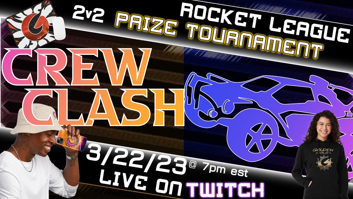 GoldenHourES's tweet photo. ⚠️ Warning ⚠️ Brace for impact! ⚠️
Golden Hour Esports #CrewClash will be held this Wednesday @ 7pm EST
The first place team will receive a discount code for 15% off ANY GHE merch on the storefront
Join using this link: https://t.co/NmUu4bPvW3
⬇️⬇️link to the store below⬇️⬇️ https://t.co/74o1DxcVX1
