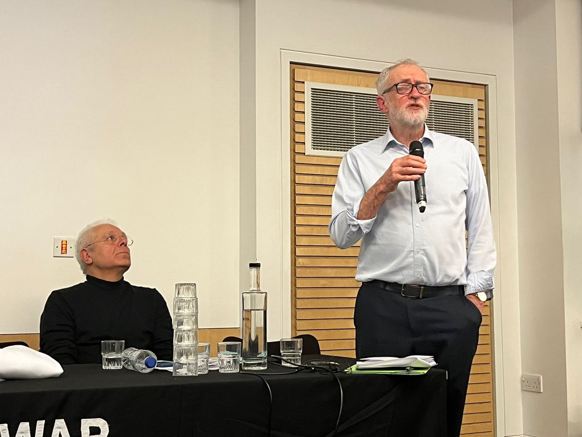 STWuk's tweet photo. “The war was illegal. When planes went in, we knew innocent ppl would be killed over lies. We can’t change what happened but we can remember with pride the role we played to try to stop it. We continue to campaign for a more peaceful world”
@jeremycorbyn 
#Iraq20YearsOn #IraqWar https://t.co/Bxz3tn3TeJ