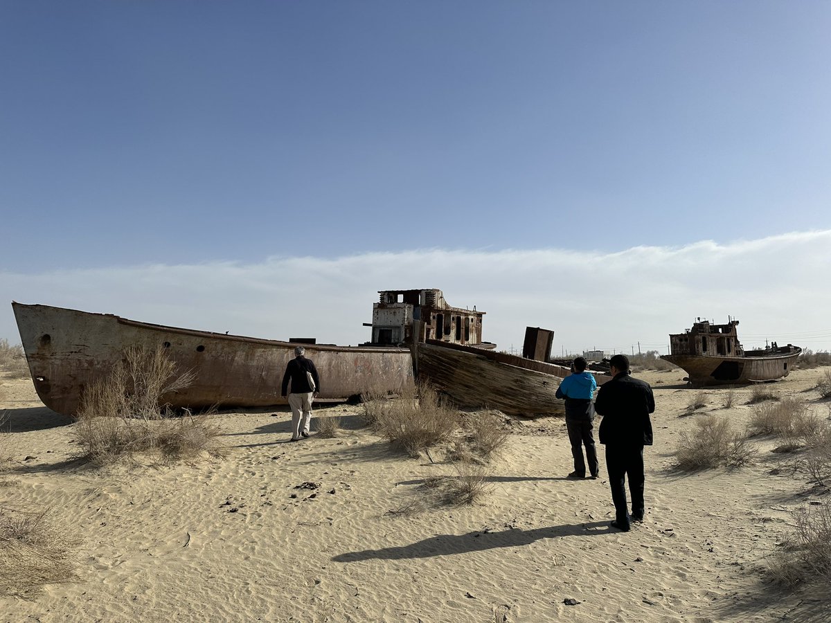 MGAbdelmonem's tweet photo. Fantastic research by our @CAUGH_NTU team on the #culutralheritage of #GhostShips of disappearing #AralSea in #Muynak #Karakalpakstan A critical research on the impact of man-made & #ClimateChange on #heritage in #CentralAsia @TrentUni #GlobalHeritage @ntu_research @ahrcpress https://t.co/D9nE6WbyeO