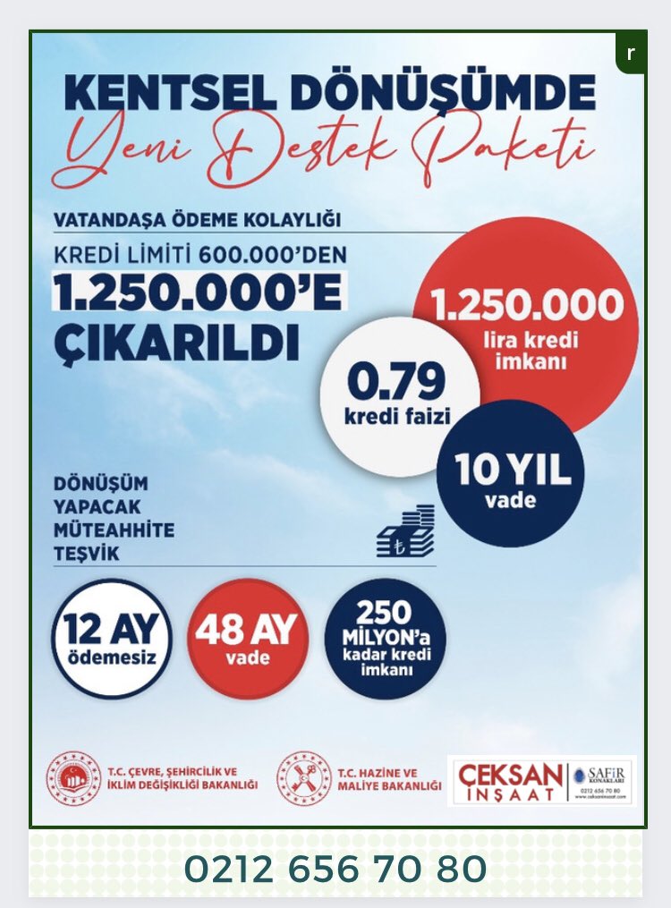 ÇEKSAN İNŞAAT
🏗️ “#KENTSEL #DÖNÜŞÜM ve #PROJE #MERKEZİ”
#Geleceğiniz #için #kentseldönüşüm #katıl #evini #yenile
#Afetlere #Hazır #Bir #TÜRKİYE 
#Yenidestekpaketi <a href="/Toki_Kurumsal/">TOKİ</a> <a href="/kiptaskonut/">KİPTAŞ</a> <a href="/csbgovtr/">T.C. Çevre, Şehircilik ve İklim Dğş. Bakanlığı</a> <a href="/HMBakanligi/">T.C. Hazine ve Maliye Bakanlığı</a> <a href="/AFADBaskanlik/">AFAD</a> <a href="/Kizilay/">Türk Kızılay</a> <a href="/istanbulbld/">İstanbul Büyükşehir Belediyesi</a> <a href="/istanbulimaras/">İstanbul İmar A.Ş.</a> <a href="/BagcilarBld/">Bağcılar Belediyesi</a>
