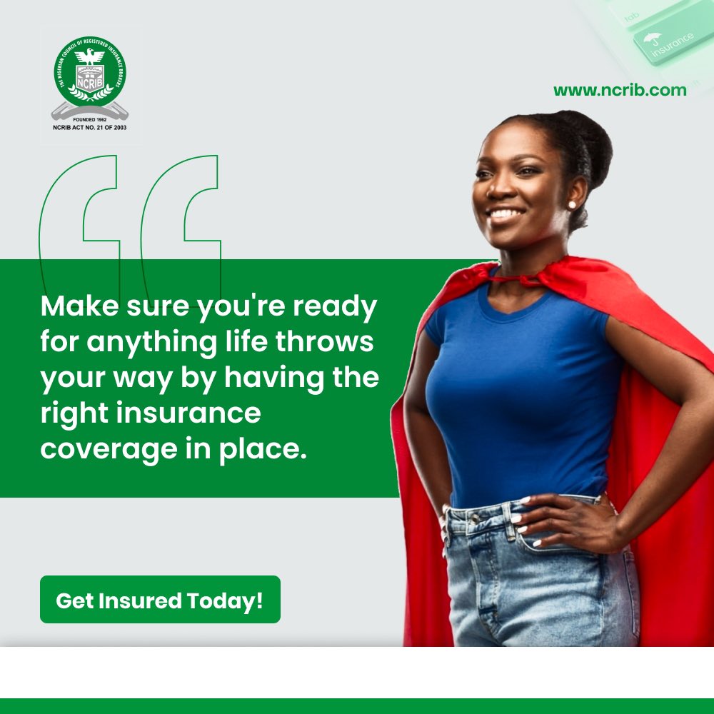 Stay ready for whatever life has to offer. Get insured today! #insuranceinnigeria #insurance #nigeria #nigeriainsurance #nigeriandigitalmarketer #globalbrand