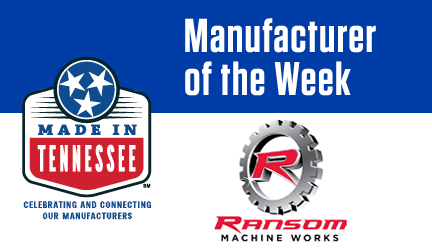 Our Manufacturer of the Week is Ransom Machine Works LLC! Learn more about this Kingston Springs-based manufacturer at madeintn.org/ransom-machine…. #MadeinTN @TownofKingston