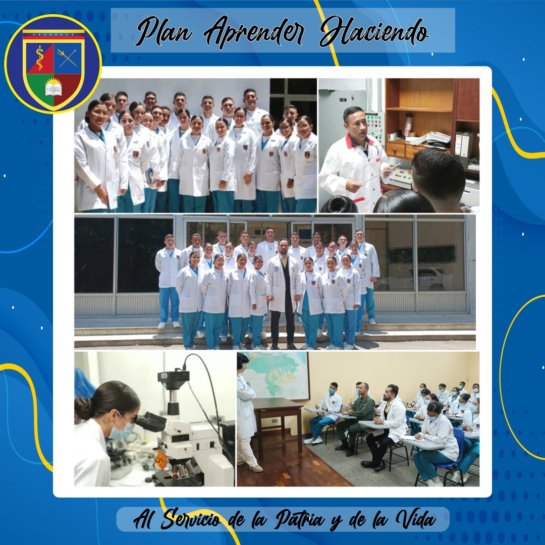 ammed_umbv_ve's tweet photo. #20Mar || según el plan #AprenderHaciendo el personal de alféreces y guardiamarinas de 4to año, personal de oficiales de planta de la Academia Militar de Medicina, acompañados por el Dr. Alvaro Gil docente de cátedra de cirugía I asistieron a una visita guiada en el IVIC. https://t.co/rm0fZfmxhG