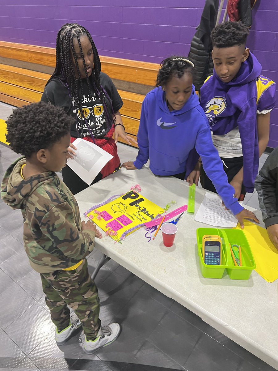 PGES 6th graders taught 4th and 5th graders about Pi on Pi Day, 3/14/23. @PGHS_MathCoach