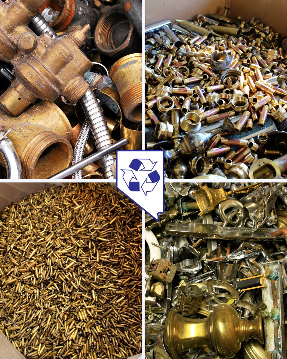 RecyclingNevada's tweet photo. Brass Recyclables ♻🔑

With Nevada Recycling, you can recycle all sorts of ferrous and non-ferrous metals, including copper, brass, aluminum, iron, and stainless steel.

Learn more by visiting our website: https://t.co/FMK2Rq8HtR

#businessrecycling #brass #hvac #plumbing https://t.co/bqQ9wsXw96