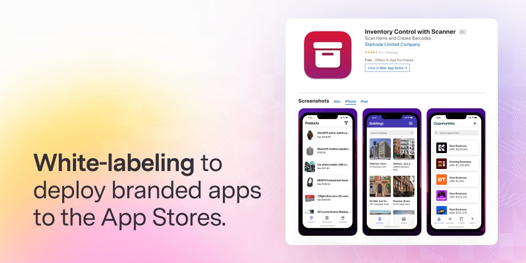 White-labeling is here! You can now launch a standalone app in the Apple AppStore &amp; Google PlayStore. Choose your app name, icon, &amp; splash screen, and manage your own app versioning to take full control.