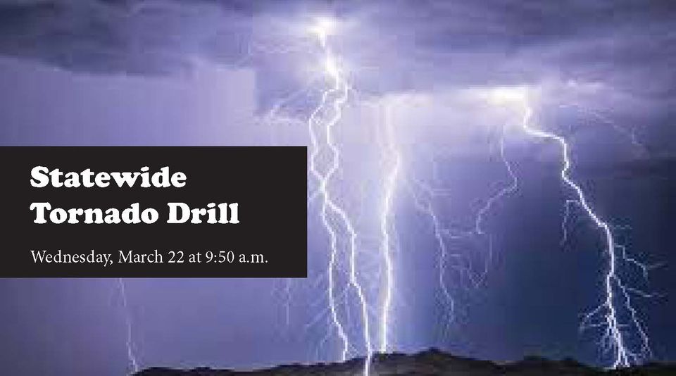 Kettering Fire Department will be participating in the Statewide Tornado Drill on Wednesday, March 22 at 9:50 a.m. They will be activating the tornado sirens at that time.
