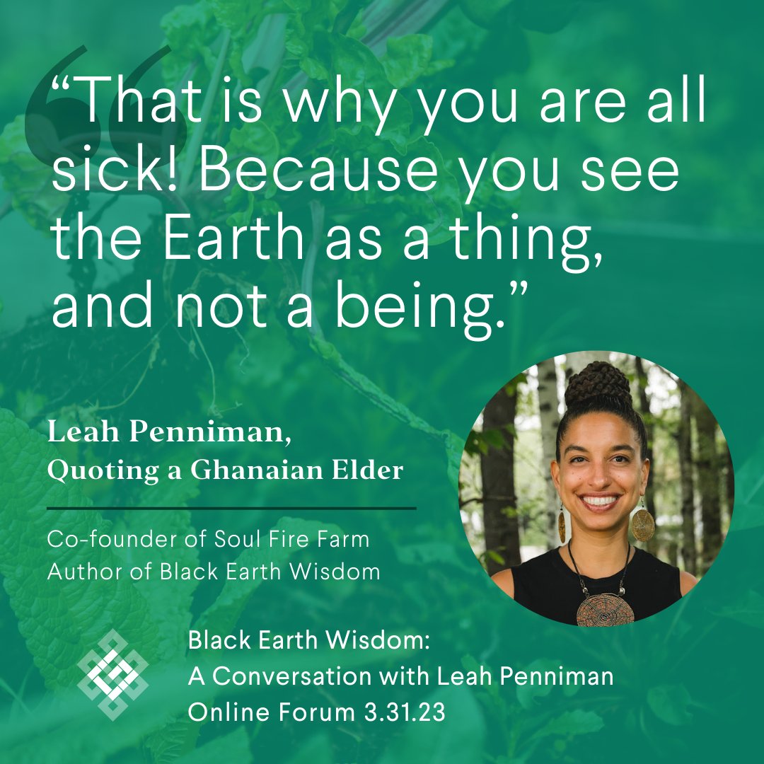GarrisonInst's tweet photo. BIPOC farmers are cultivating communities based on racial justice, food sovereignty, and Earth wisdom.

Join @blkfarmer, cofounder of @soulfirefarm and @JonathanFPRose on 3/31 to explore how farming, living in deep connection fortifies our planet and ourselves.

Sign up below⬇️ https://t.co/dBaLrpdhcQ