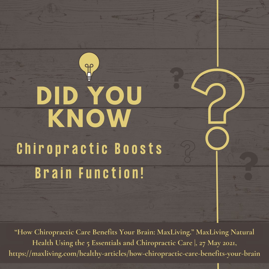 GriebChiro's tweet photo. Chiropractic can support the brain's reaction time, how quickly your brain processes information, motor control, and much more. #GriebChiropracticClinic #Chiropractor #ChiropracticCare #Health #HealthyLiving  #WexfordChiro https://t.co/vH5GzEfNbo