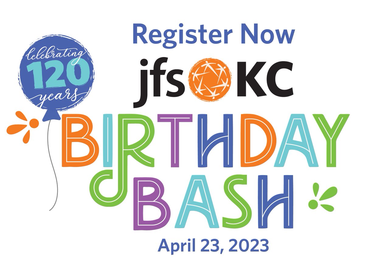 JFSKC's tweet photo. Birthday Bash Registration is officially open! Due to capacity, we are asking everyone who is attending our event at the Jewish Community Center on April 23 to register! #jfskc120birthdaybash #jfskc120 https://t.co/xJbeyzMzJN https://t.co/tOaOYFCkq9
