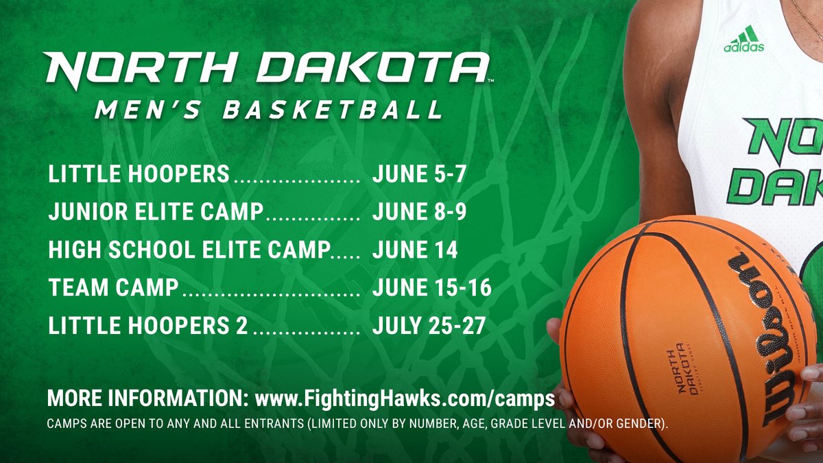 𝐂𝐀𝐋𝐋𝐈𝐍𝐆 𝐀𝐋𝐋 𝐇𝐎𝐎𝐏𝐄𝐑𝐒 📞🏀

Summer camps are now open ‼️

ℹ️ bit.ly/UNDMBBCamps

#UNDproud | #LGH