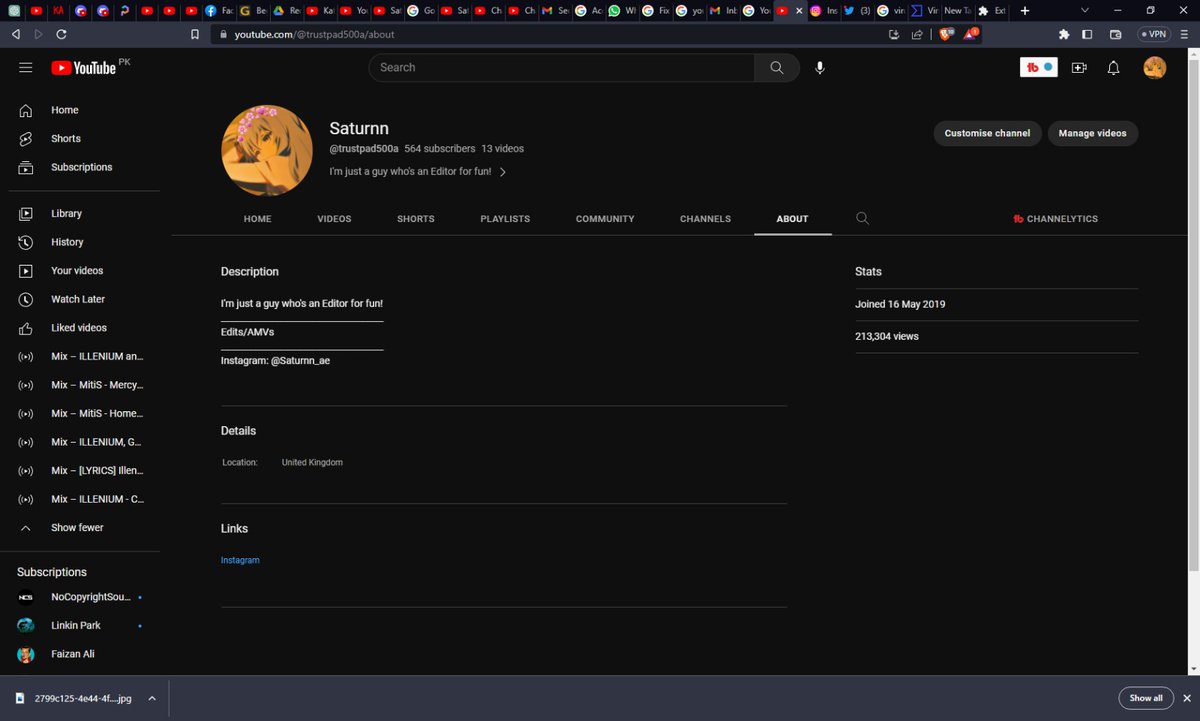 Ammar_Awann's tweet photo. @TeamYouTube I somehow managed to change some info and found out that it has location of United Kingdom while I am in Pakistan right now https://t.co/qrbrveMY4p