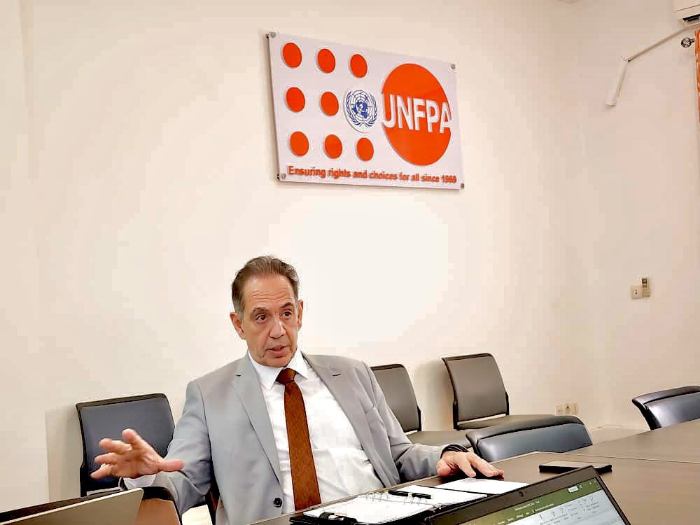 UNFPACameroon's tweet photo. #Cooperation: Meeting at UNFPA today with @EIB Head of Regional Representation for Central Africa @nikosmilian to discuss future collaboration. 

Focus was on:
✨Women and youth empowerment
✨Family Planning &amp; Supply Chain management,&amp;
✨Innovation and digitalization https://t.co/nzjNfw7ldA