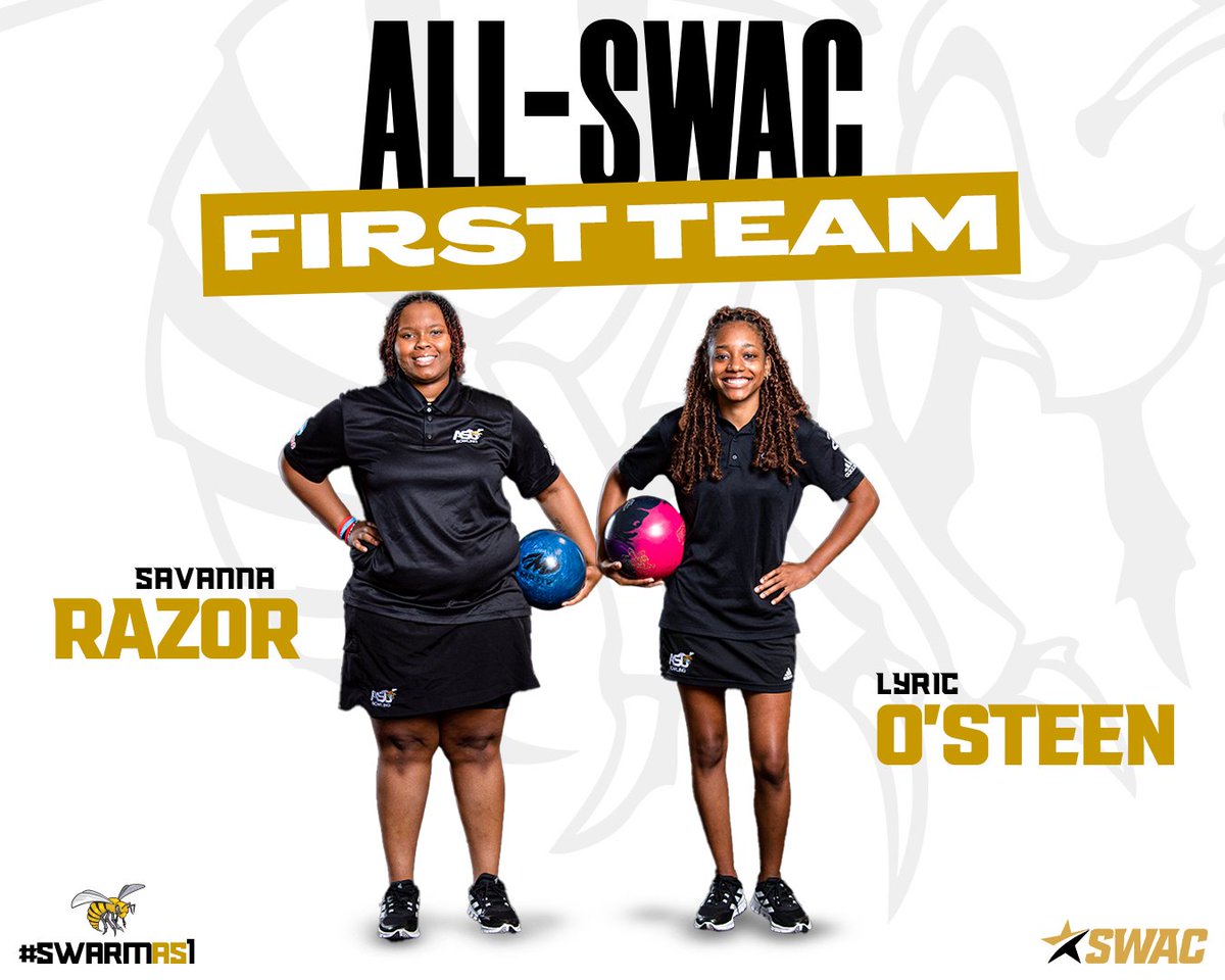 Congrats to First-Team All <a href="/theswac/">Southwestern Athletic Conference</a> honorees Savannah Razor and Lyric O'Steen!

#IAMSWAC | #SWARMAS1 
#RYSASU