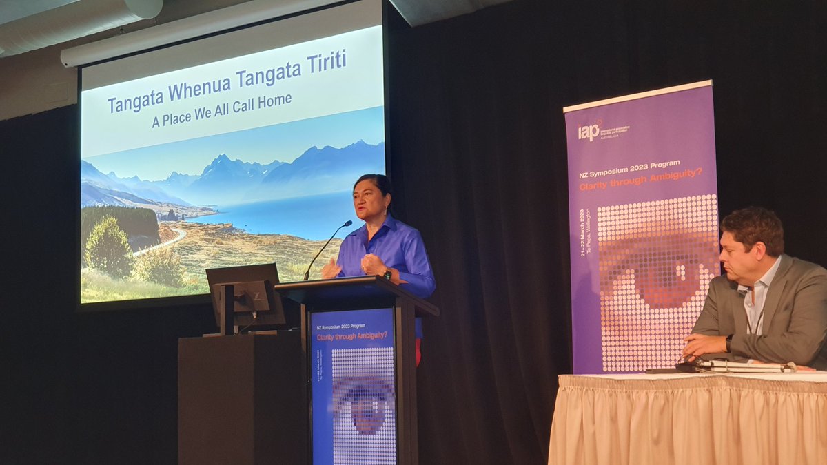 JoRaeWilkins's tweet photo. Tangata Whenua Tangata Tiriti - Arihia Bennett, CEO Te Rūnanga O Ngāi Tahu:
The sense of wisdom surrounding you, for me, this is the core of what Engagement Practitioners do...
Reflecting on history to guide the future
#IAP2Australasia #NZSymposium2023
@IAP2A https://t.co/9paErx4bEX