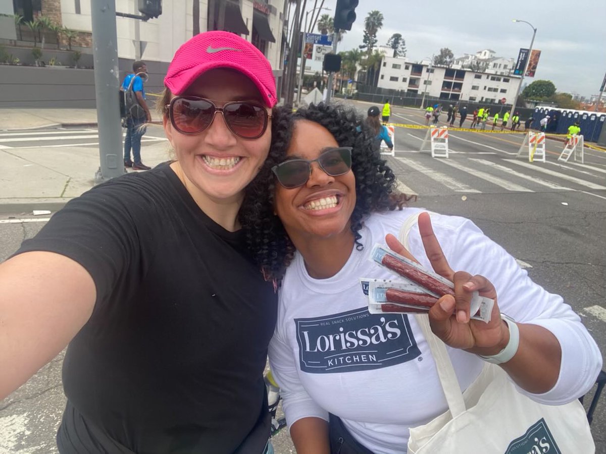 LorissasKitchen's tweet photo. After running a marathon, beef sticks are all you need! 😋 We had a blast handing out our Original Mini Sticks at the LA Marathon on Sunday. Congrats to all the runners! 👏 https://t.co/HSNrm7qzzl