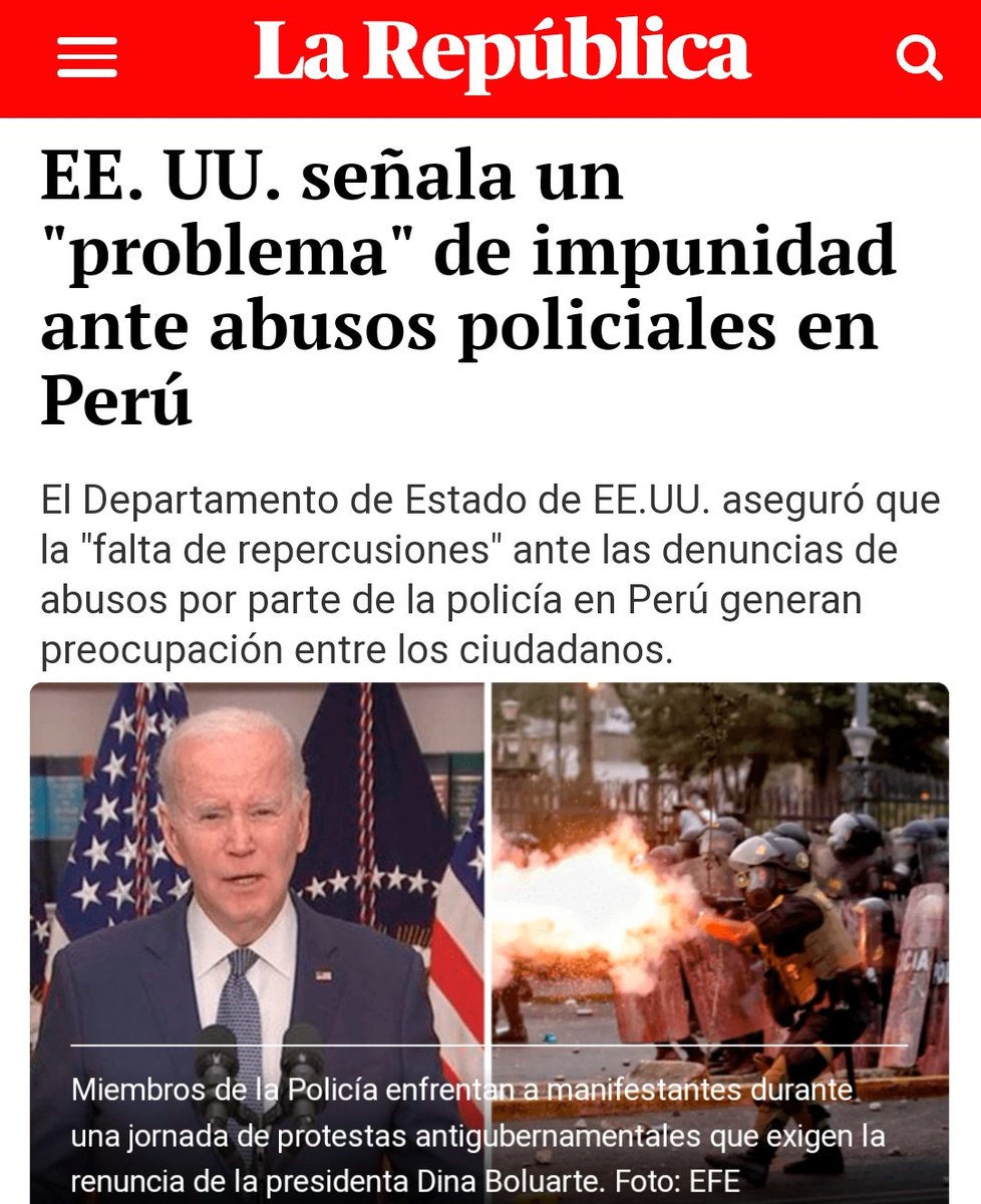 En q momento la <a href="/CancilleriaPeru/">Cancillería Perú🇵🇪</a> llama en consulta al embajador en EEUU 
Dónde está <a href="/MaricarmenAlvaP/">Maricarmen Alva</a> diciendo q esto es inadmisible y q debemos romper relaciones
Nada?
Que raro total xq con ellos es diferente
Por q aquí le están diciendo q se asesinaron ciudadanos inocentes