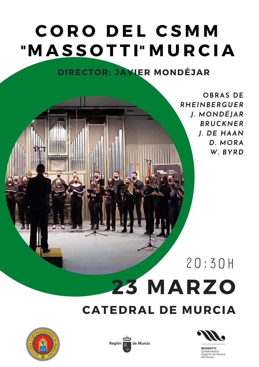 🎼Este jueves, el coro del <a href="/CSMMURCIA/">CSMM MASSOTTI</a>  cantará en la Catedral de Murcia. 
Especial ilusión personal me produce el poder estrenar mi Agnus Dei, compuesto antes de tiempos pandémicos, y cantar el bellísimo Ave Maria de @MoraManresa 
📆23 de marzo de 2023
📍Catedral Murcia
⏰20:30 h