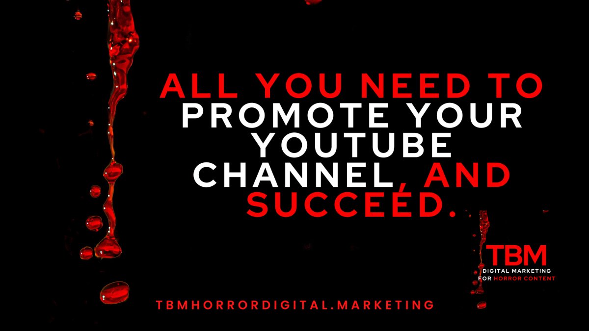 All you need to promote your YouTube channel —and succeed.
buff.ly/3JvJtQe 
My sincere thoughts about what works and what doesn't when it comes to draw traffic to your episodes or videos. 

#TBMhorrormarketing
#HorrorCommunity
#BuildingAudience
#YoutubeMarketing