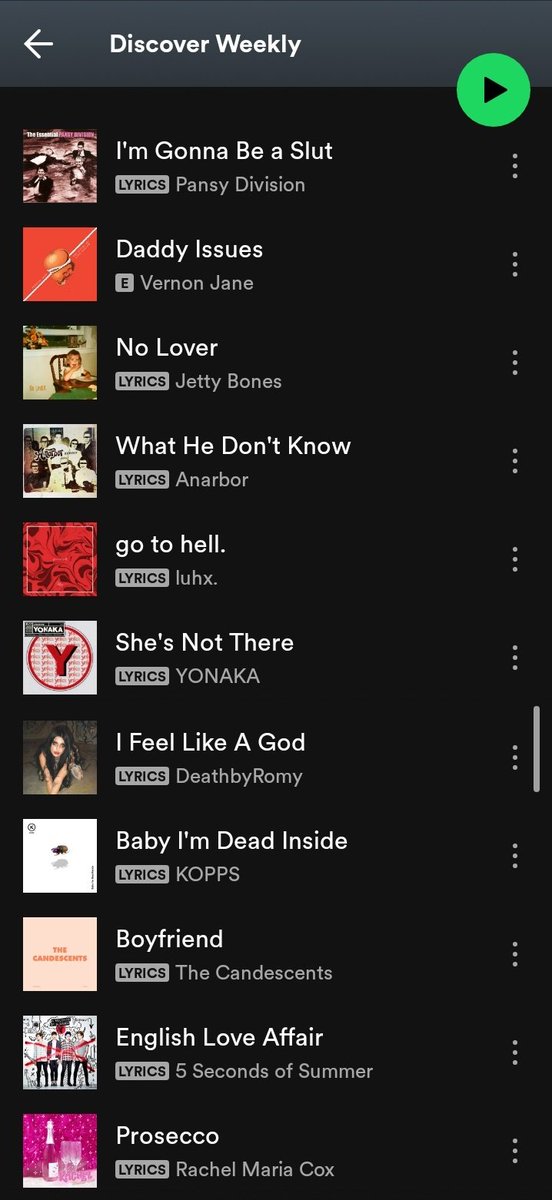 I don't think I deserve to be called out like this by my discover weekly