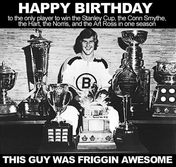 Happy birthday to the greatest hockey player of them all, Number Four, Bobby Orr. 