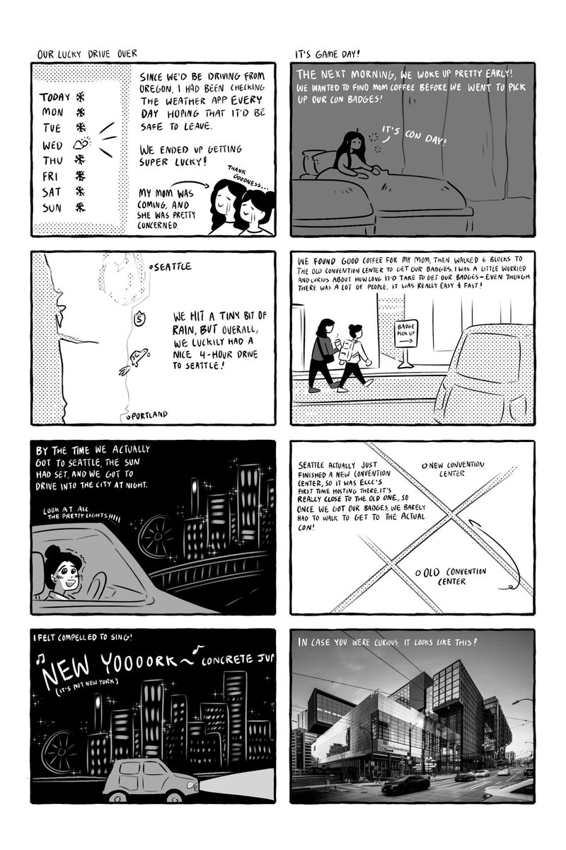 jolihamada's tweet photo. [1/2] This month’s UTOT was an omake-style, post-con journal about my time visiting Seattle for #eccc! (Lil note: you read from top to bottom!) https://t.co/Hsa5c3KSiA