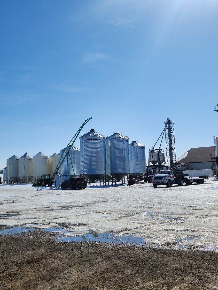 CACoopAgro's tweet photo. Nice day for building some bins! Contact your local Co-op Equip salesman to get an estimate for one of your own! https://t.co/89FRcngTqE