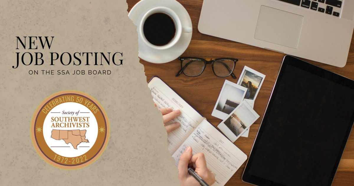 UPDATED JOB POSTING: Conservator (Curator III) | Texas State Library and Archives Commission (Austin, TX)
Closing date is Monday, March 27, 2023.
…ofsouthwestarchivists.wildapricot.org/jobs/13138354